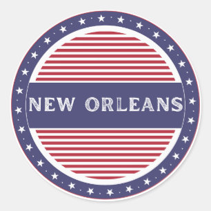 New Orleans City Pride Emblem – American Identity Classic Round Sticker