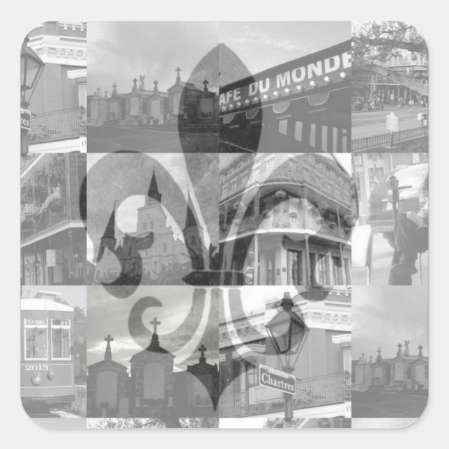 New Orleans Collage [Square Stickers] Square Sticker (Front)