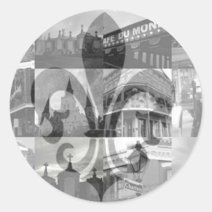 New Orleans Collage [Stickers] Classic Round Sticker