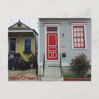 New Orleans Colourful Shotgun Houses Postcard