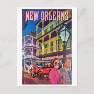 New Orleans, couple on walk Postcard