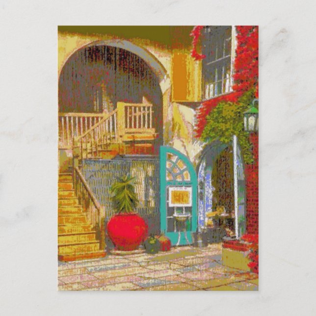 New Orleans Courtyard Postcard (Front)