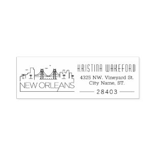 New Orleans   Custom Address  Self-inking Stamp