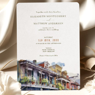 New Orleans Destination Wedding French Quarter Invitation