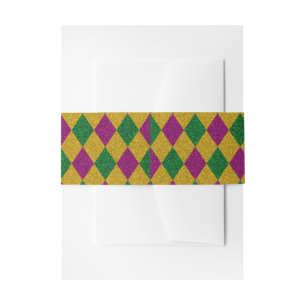 New Orleans Diamond Glitter Invitation Belly Band