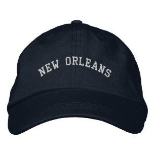New Orleans Embroidered Basic Cap Navy Blue