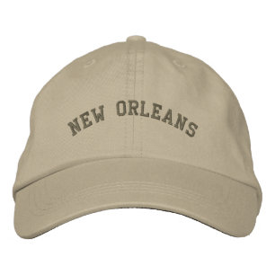 New Orleans Embroidered Basic Cap Olive Green