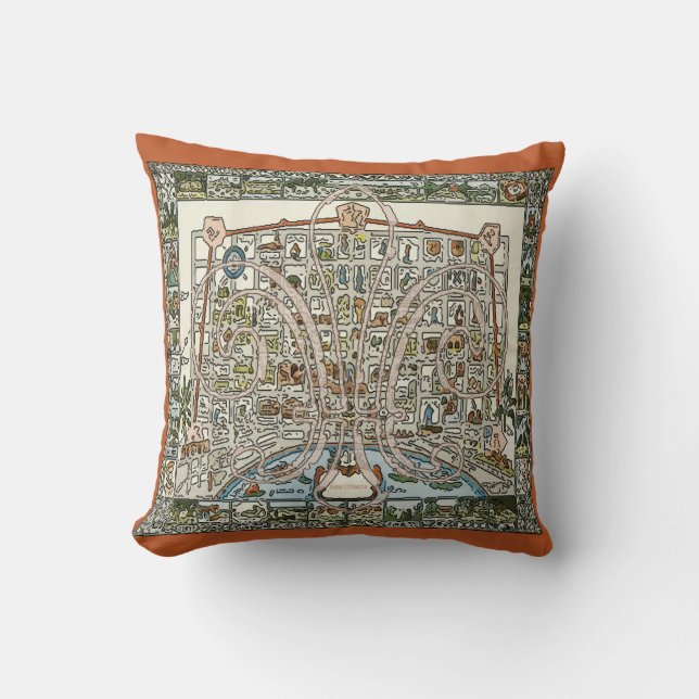 New Orleans Fleur De Lis Abstract Map Cushion (Front)