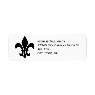 New Orleans Fleur de Lis Symbol Black Personalised