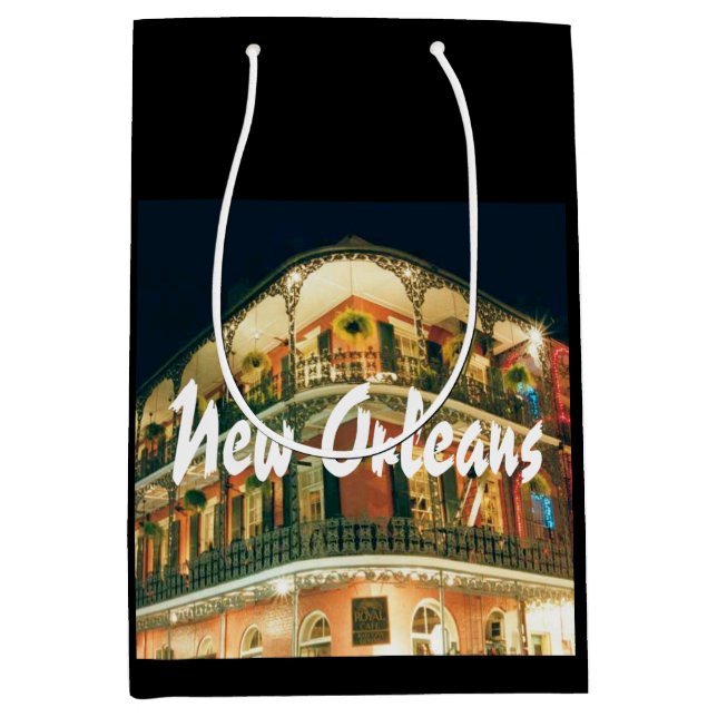 New Orleans French Quarter building photo Medium Gift Bag (Front)