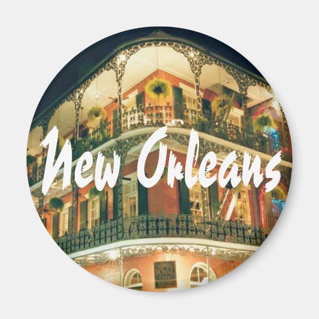 New Orleans French Quarter Corner Magnet (Front)