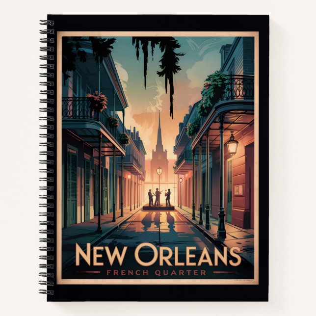 New Orleans French Quarter  Notebook (Front)