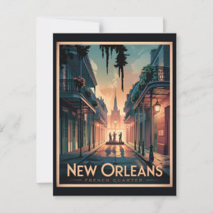 New Orleans French Quarter Postcard
