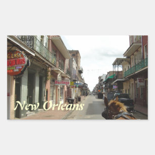 New Orleans French Quarter Rectangular Sticker
