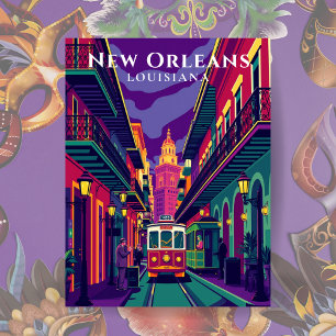 New Orleans French Quarter Vintage Travel Postcard