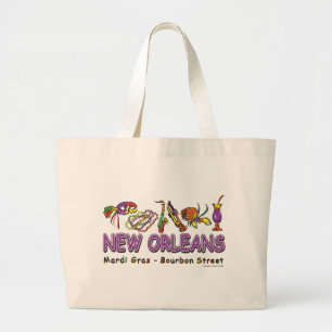 New-Orleans-Fun- Large Tote Bag