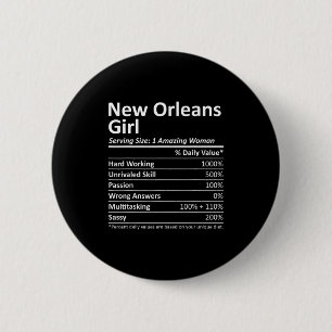 New Orleans Girl La Louisiana Funny City Home Root 6 Cm Round Badge