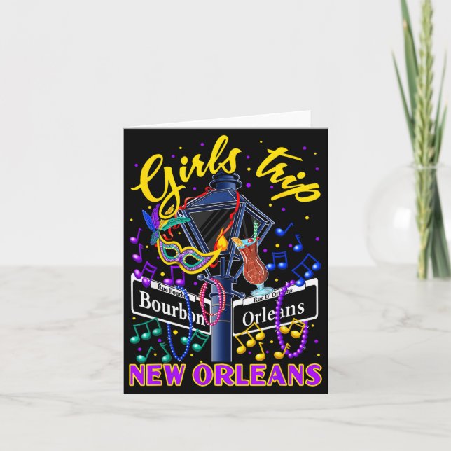 New Orleans Girls Trip Girlfriends Vacation  Card (Front)