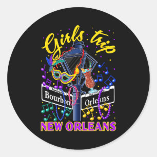 New Orleans Girls Trip Girlfriends Vacation Classic Round Sticker