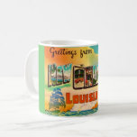 New Orleans Greeting  Coffee Mug<br><div class="desc">Terrific colourful,  retro postcard greeting from New Orleans,  Louisiana repurposed! You can customise or personalise it!</div>