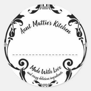 New Orleans Grillwork Cooking Baking Classic Round Sticker