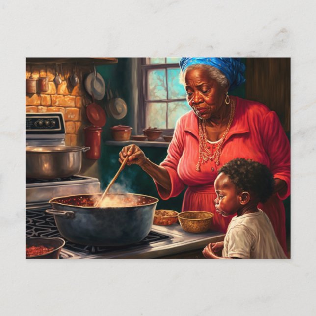 New Orleans Gumbo Art Postcard (Front)