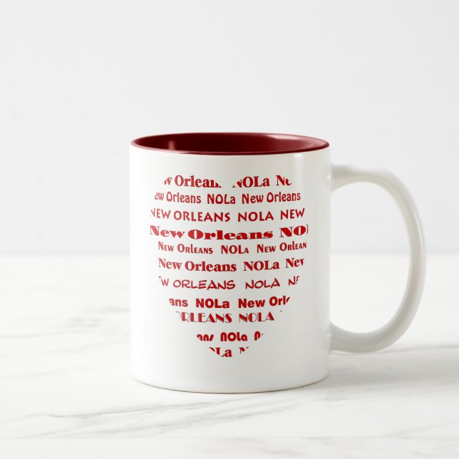 New Orleans Heart Two-Tone Coffee Mug (Right)