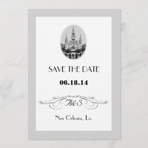 New Orleans Jackson Square Save the Date Cards