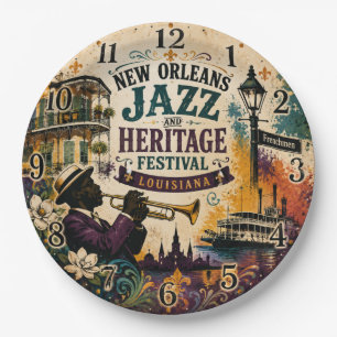 New Orleans Jazz and Heritage Festival Louisiana Paper Plate