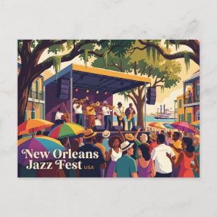 New Orleans Jazz Fest, USA Postcard