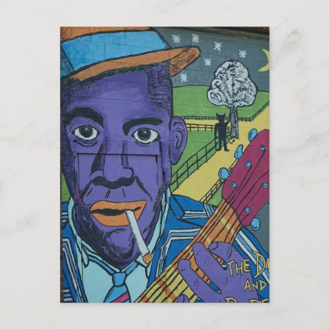 NEW ORLEANS JAZZ GRAFFITI ART POSTCARD (Front)