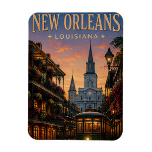 New Orleans Jazz Heritage Travel Magnet