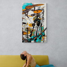 New Orleans Jazz Man Abstract Art