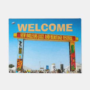 New Orleans Jazz Music Time Doormat