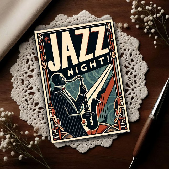 New Orleans Jazz Night – Vintage Art  Postcard (Creator Uploaded)