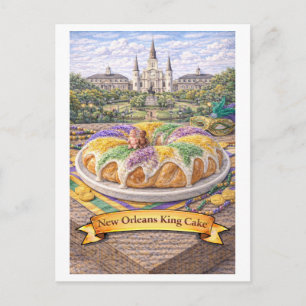 New Orleans King Cake (American Food Series) Postcard