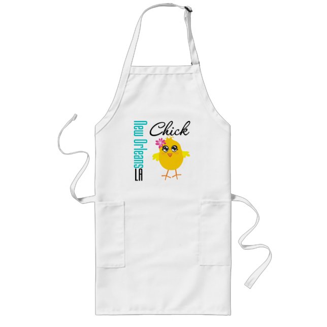 New Orleans LA Chick Long Apron (Front)