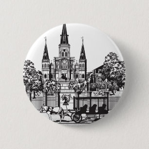 New Orleans, Louisiana 6 Cm Round Badge