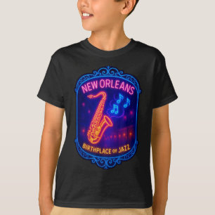 New Orleans, Louisiana, Birthplace Of Jazz T-Shirt