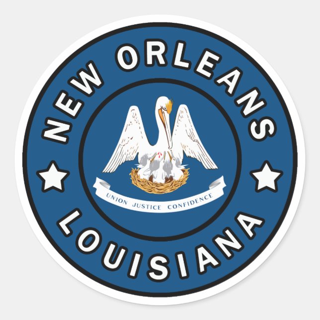 New Orleans Louisiana Classic Round Sticker (Front)