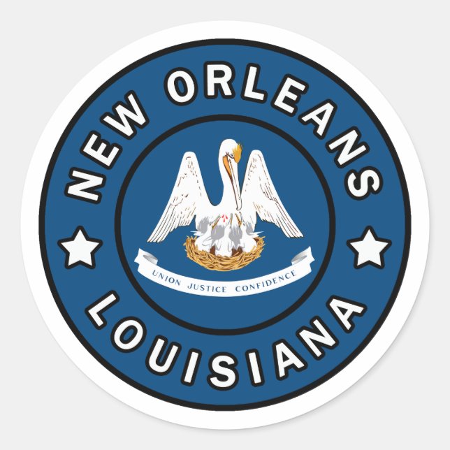 New Orleans Louisiana Classic Round Sticker (Front)