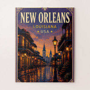 🎷 New Orleans Louisiana French Quarter Jigsaw Puzzle