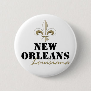 New Orleans Louisiana gold 6 Cm Round Badge