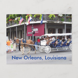 New Orleans, Louisiana House & Carriage Postcard