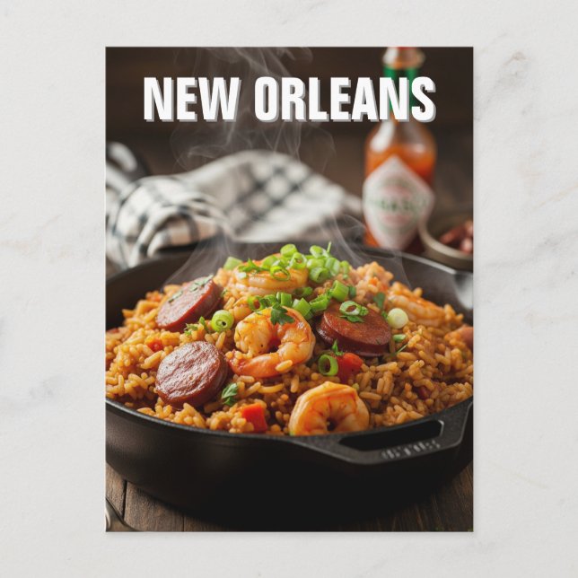 New Orleans Louisiana Jambalaya Holiday Postcard (Front)
