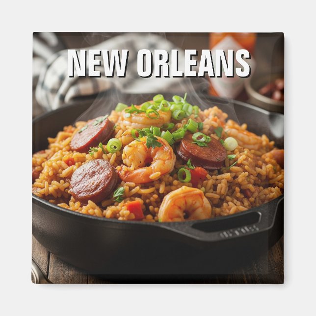 New Orleans Louisiana Jambalaya Magnet (Front)