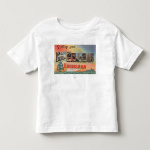 New Orleans, Louisiana - Large Letter Scenes Toddler T-Shirt