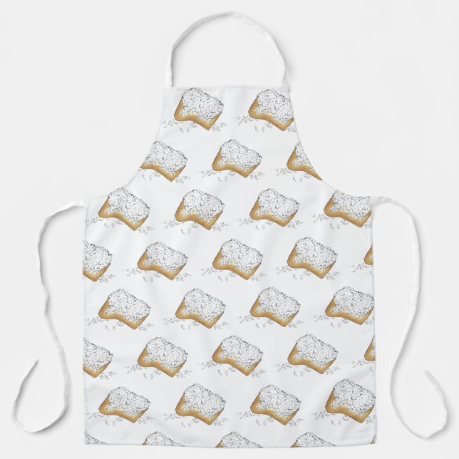 New Orleans Louisiana NOLA Sugary Beignet Pastry Apron (Front)
