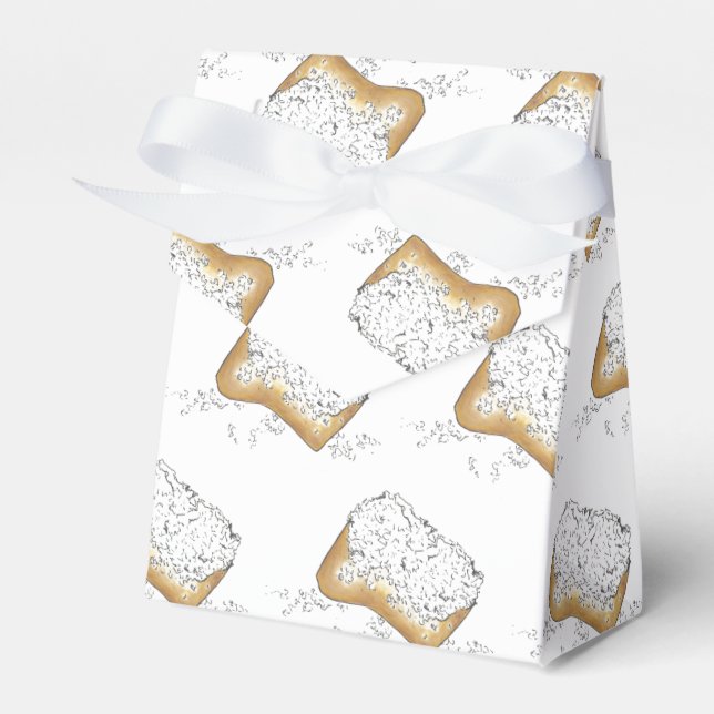 New Orleans Louisiana NOLA Sugary Beignet Pastry Favour Box (Front Side)