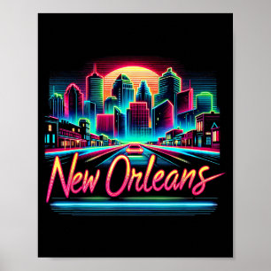 New Orleans Louisiana Shirt La 80s 90s Retro City Poster
